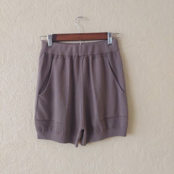 yuna Pants - YUNA Brown Knit Lounge Shorts Sz Small